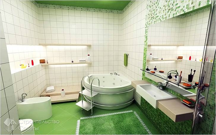 Как положить плитку в ванной комнате