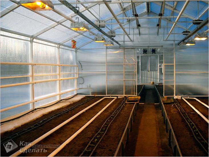 Внутреннее обустройство сооружения