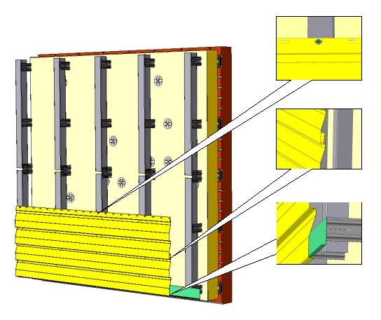 Монтаж панелей металлосайдинга