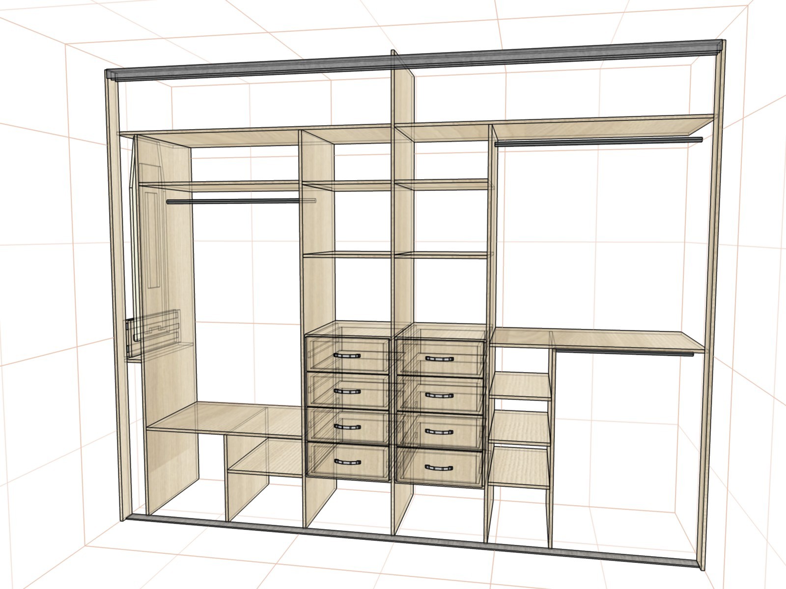 Как сделать встроенный шкаф купе-идеи, чертежи, пошаговая инструкция, советы