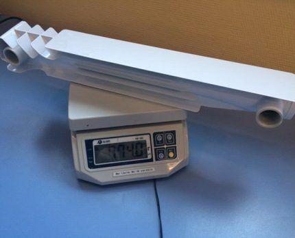 Вес секции алюминиевого радиатора Вес секции алюминиевого радиатора