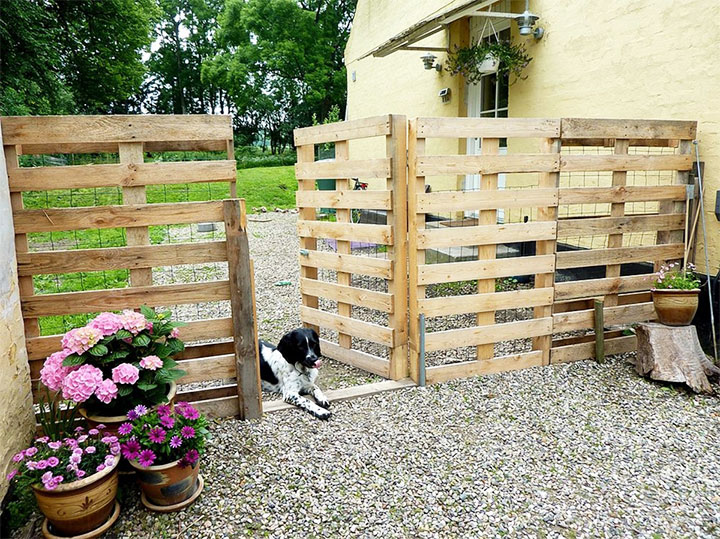 Изгородь из паллет