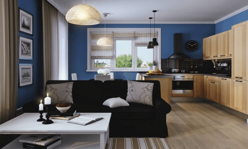 Кухня гостиная икея