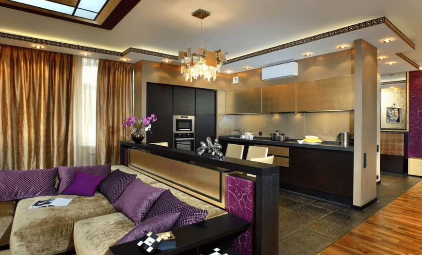 Дизайн кухни-гостиной [2022]: 230+ фото красивых интерьеров