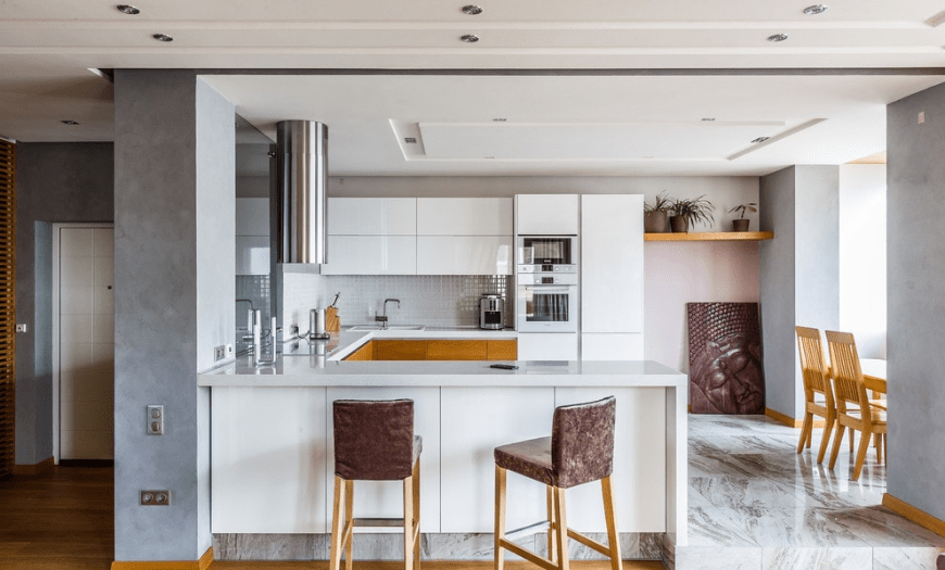 Вытяжка в совмещенной кухне