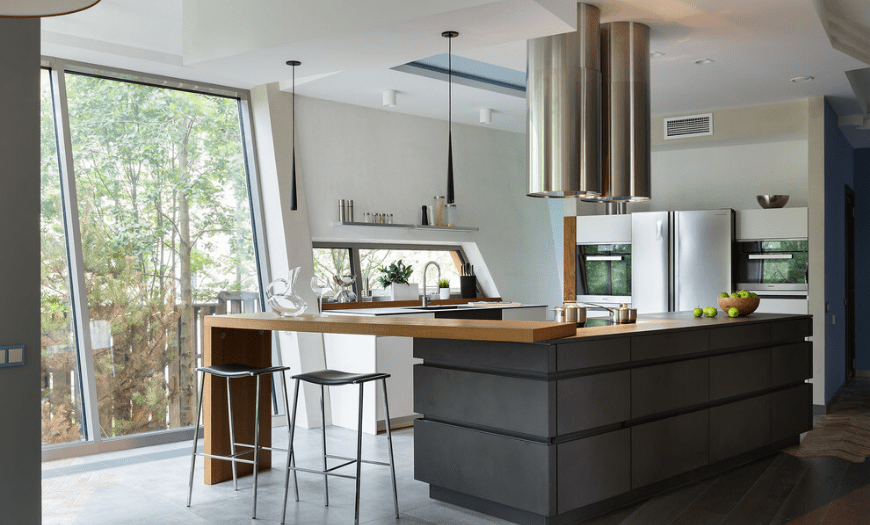 Вытяжка в совмещенной кухне