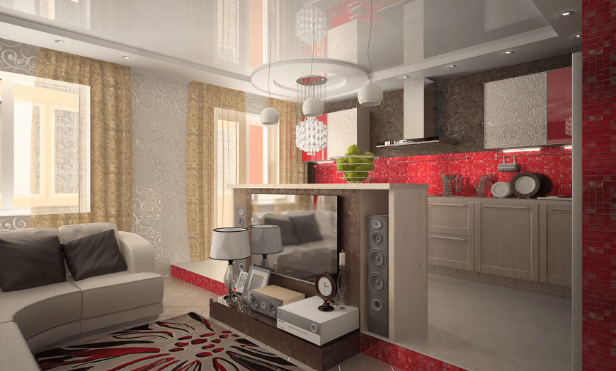 Зонирование подиумом