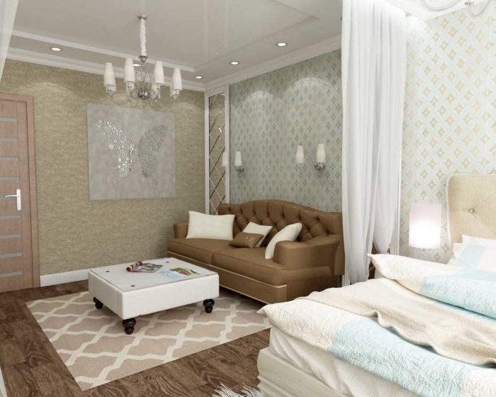 Зонирование комнаты на спальню и гостиную: идеи и варианты дизайна