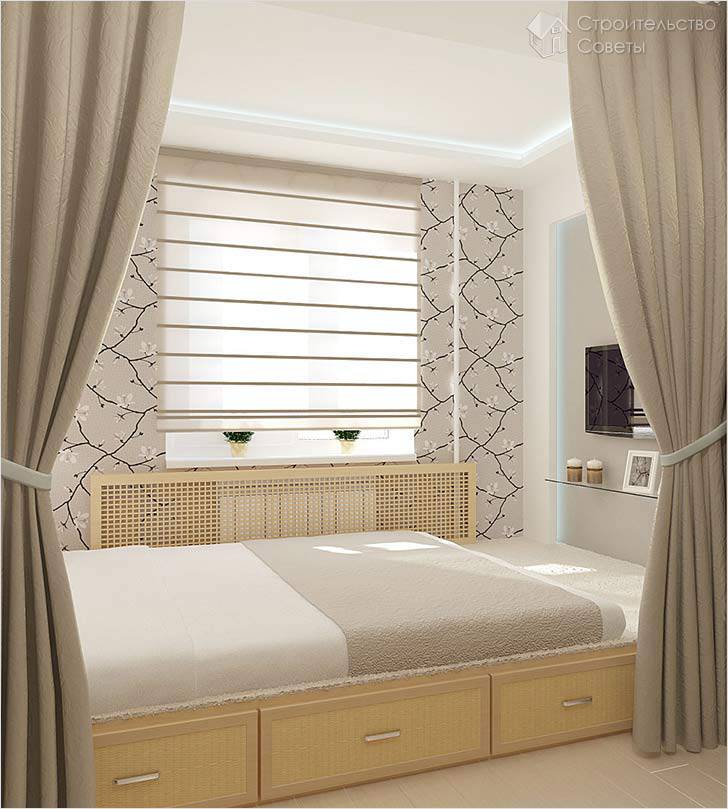 Спальное место за шторами