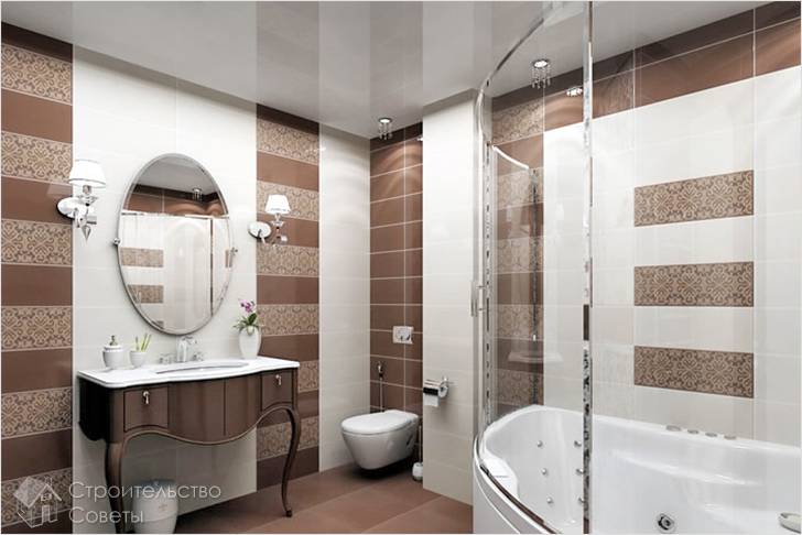 Монтаж натяжного потолка в ванной комнате