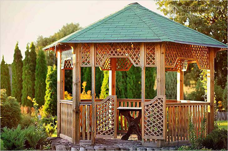 Строительство шестигранной беседки