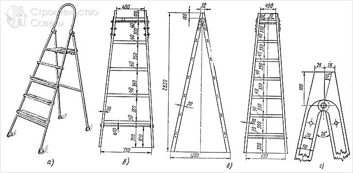 Садовая лестница своими руками