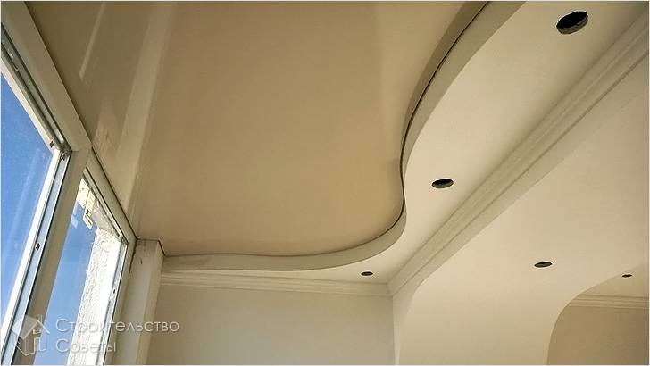 Гипсокартон и натяжной потолок