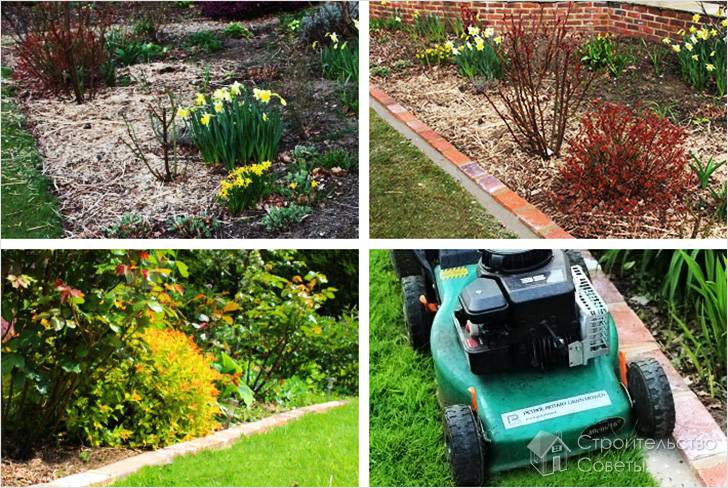 Готовый бордюр из кирпича