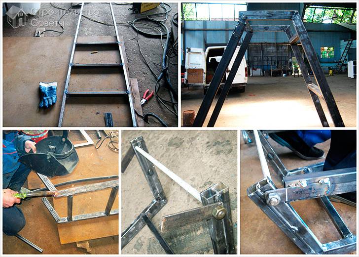 Изготовление металлической стремянки