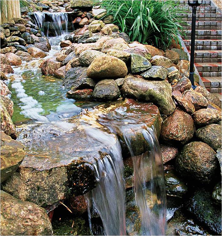 Ручей с каскадом