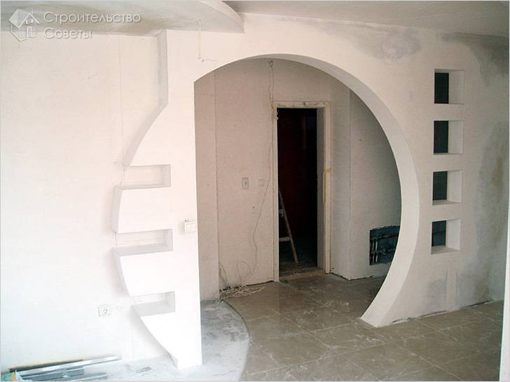 Фальш стена из гипсокартона