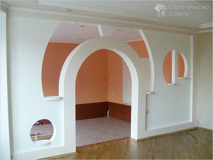 Фальш стена из гипсокартона