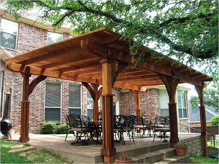 Беседка с односкатной крышей своими руками