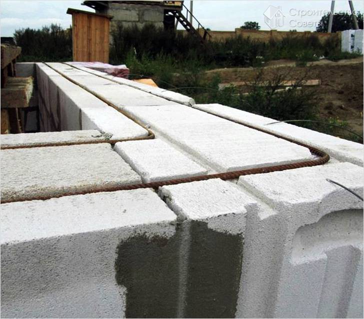 Армирование стен из пеноблоков