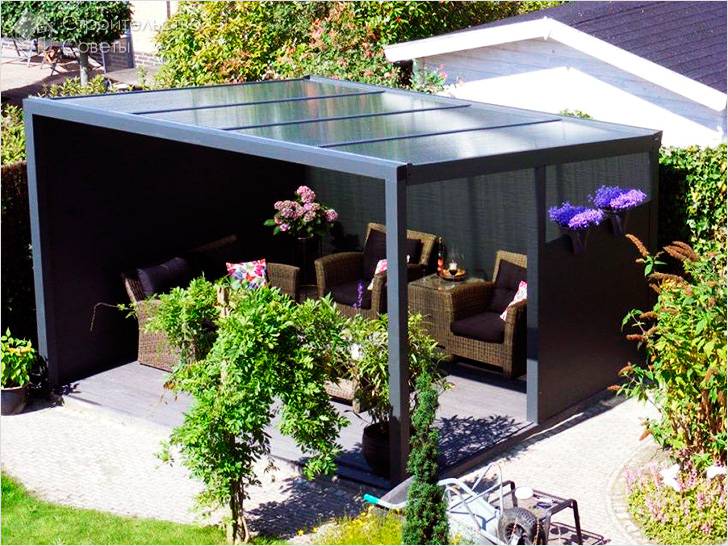 Беседка из поликарбоната своими руками