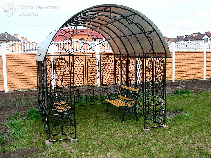 Беседка из поликарбоната своими руками