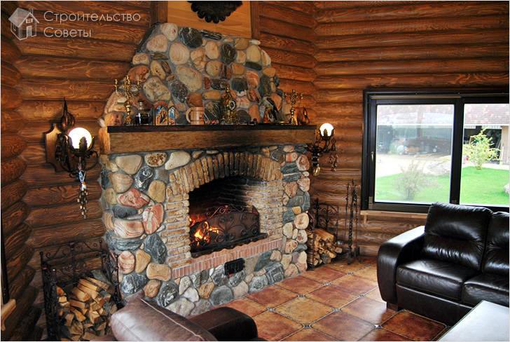 Круглый декоративный камень