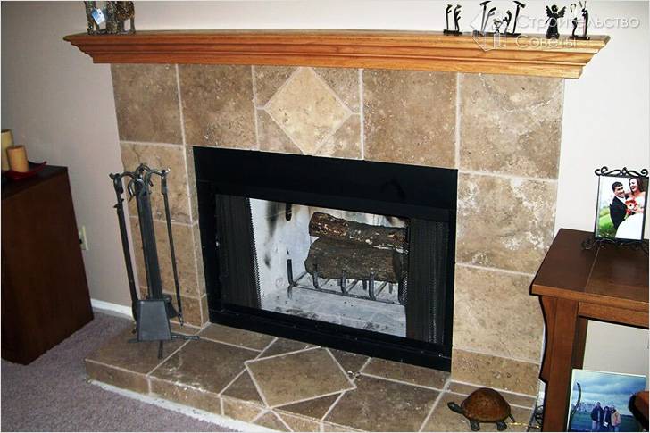 Как самому облицевать камин