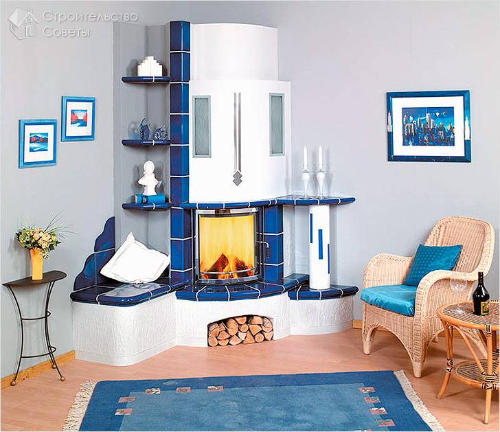 Оригинальная отделка камина