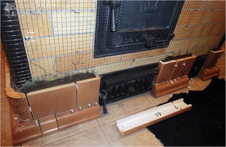 Установка первого ряда