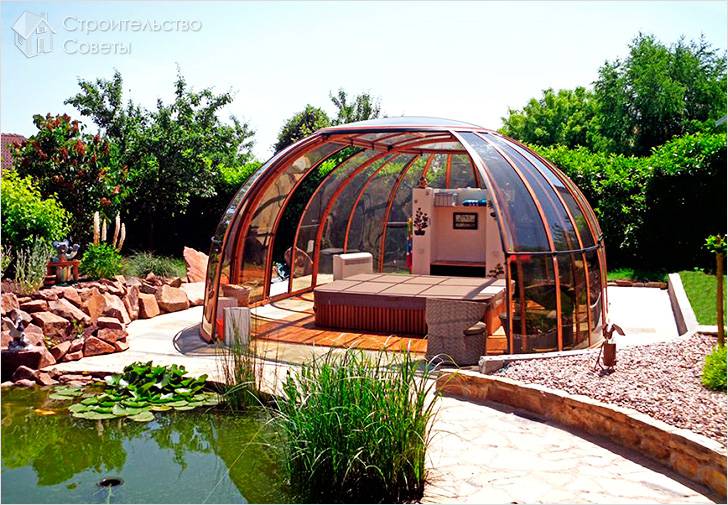 Беседка из поликарбоната своими руками