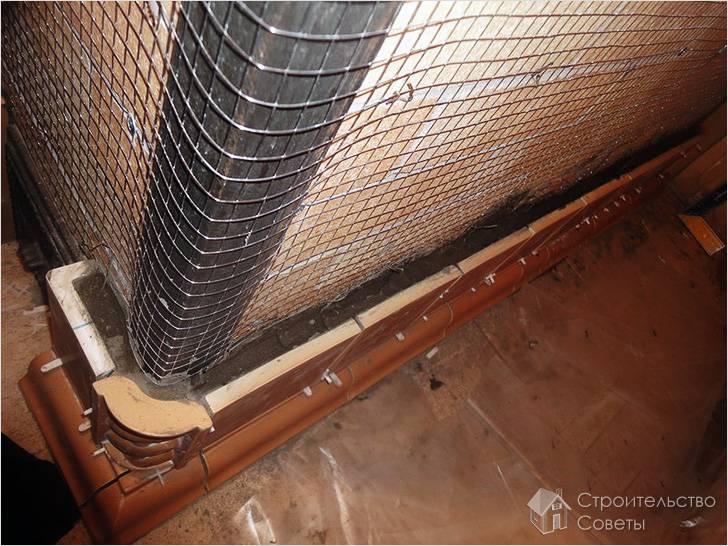 Заполнение пространства раствором