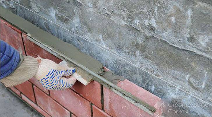 Кладка однорядным способом