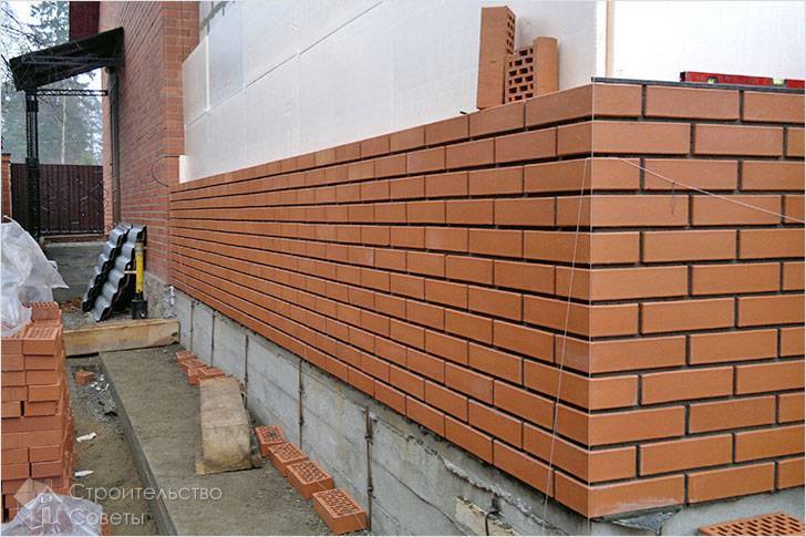 Кладка облицовочного кирпича