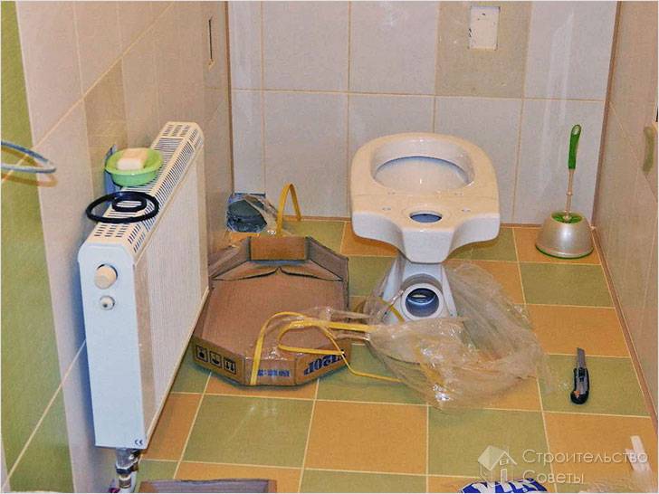 Новый унитаз