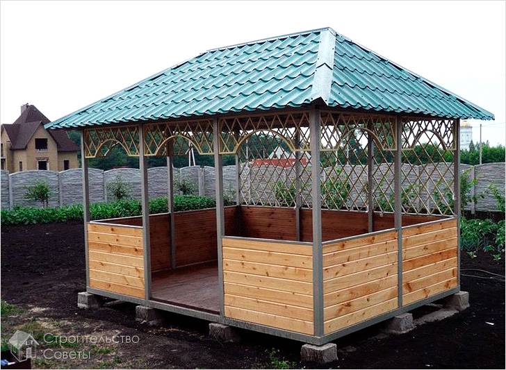 Беседка из металла своими руками