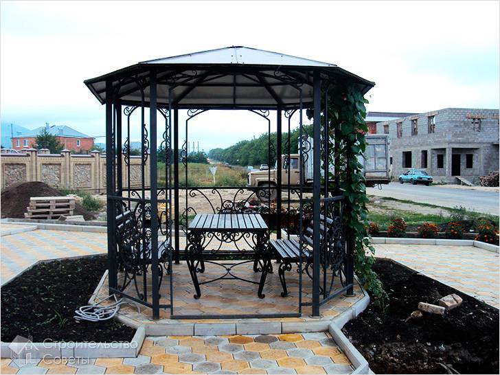 Беседка из металла своими руками