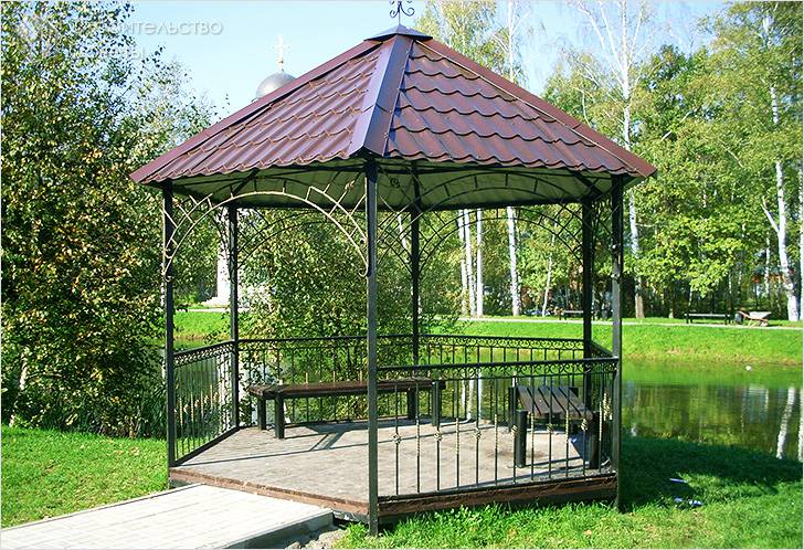 Беседка из металла своими руками