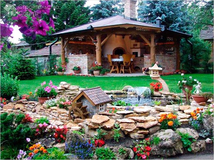 Беседка с барбекю своими руками