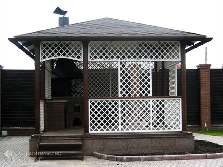 Беседка с барбекю своими руками