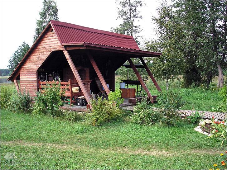 Беседка с барбекю своими руками