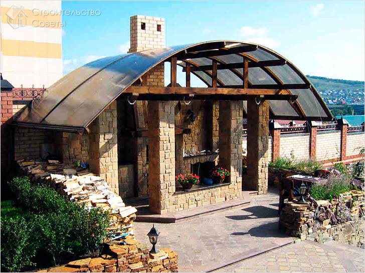 Беседка с барбекю своими руками