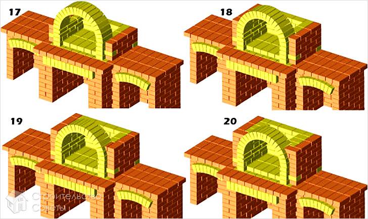 С 17 по 20 ряд