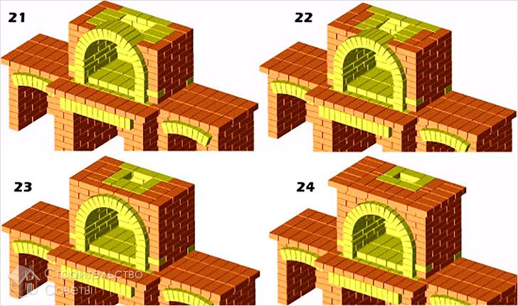 С 21 по 24 ряд