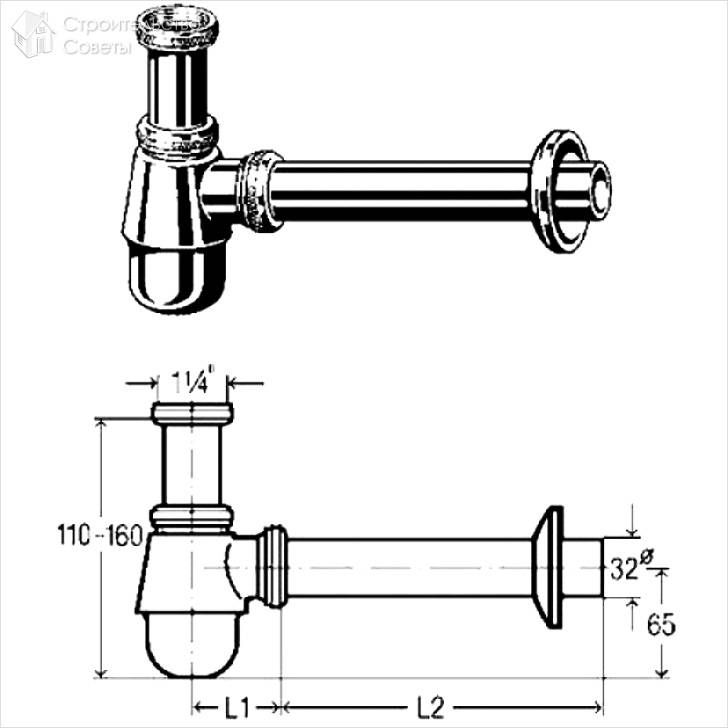 Как собрать сифон для раковины