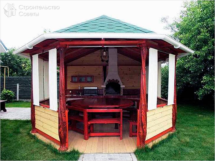 Беседка с барбекю своими руками