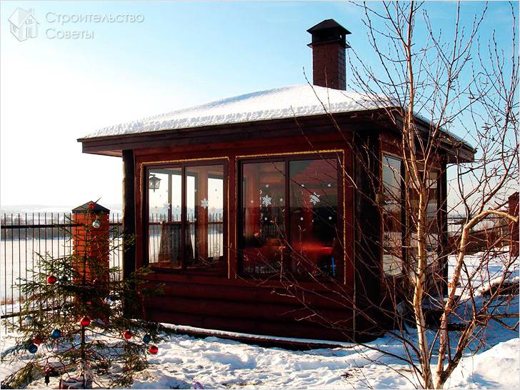 Беседка с барбекю своими руками