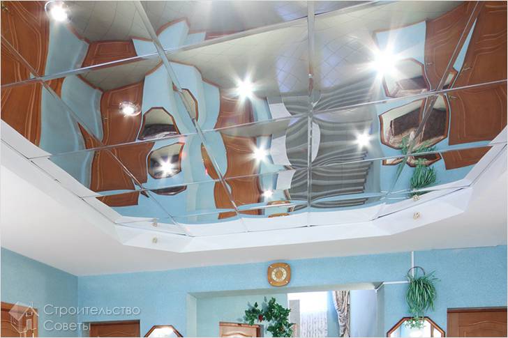 Зеркальный потолок своими руками