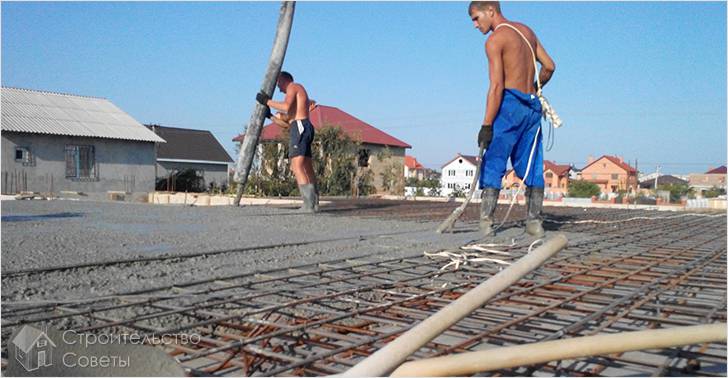 Укладка бетона