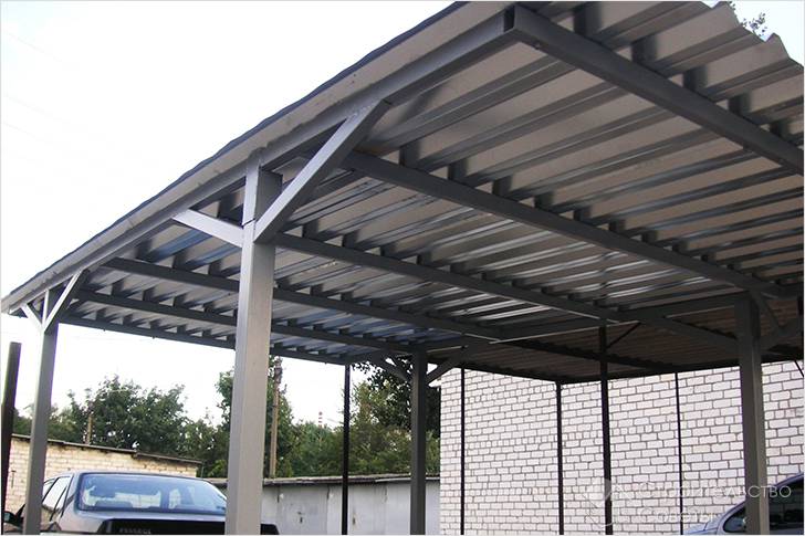 Навесы из металлопрофиля